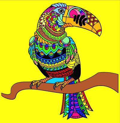 Idea: Tukaani mandala – yhteisön jäsenen viimeistelemä