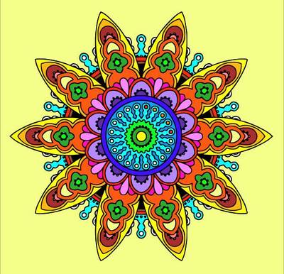Przykład: Kwiatowa mandala – ze społeczności Colomio