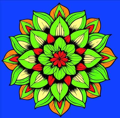 Przykład: Kwiatowa mandala – ze społeczności Colomio