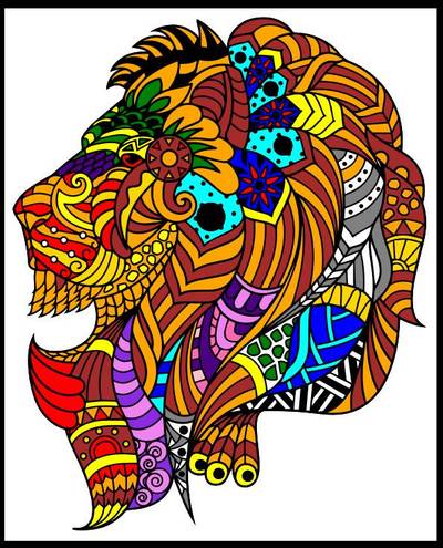 Inspiraatio: Leijona mandala – yhteisön värittämä