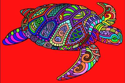 Idea: Kilpikonna mandala – yhteisön jäsenen viimeistelemä