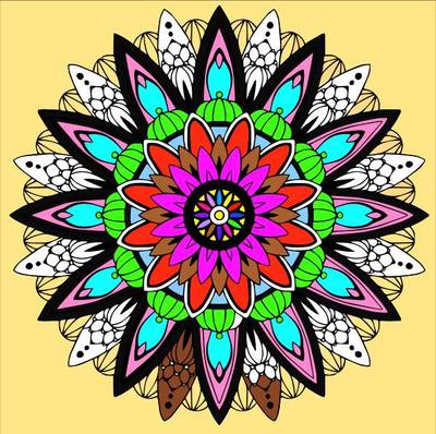 Przykład: Mandala słonecznik – ze społeczności Colomio