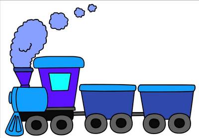 Inspiration: Damptog med vogne – farvelagt af vores community