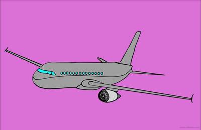 Versione colorata: Aereo di linea