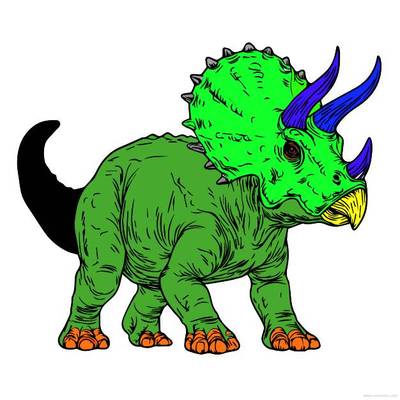Fargelagt versjon: Realistisk Triceratops