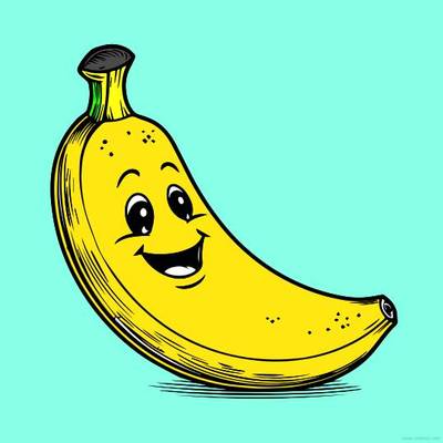 Farvelagt version: Smilende banan