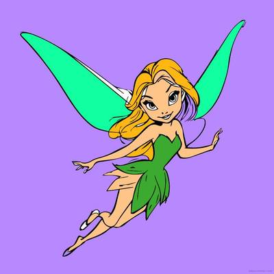 Ausgemalte Version: Fliegende Fee – Illustration