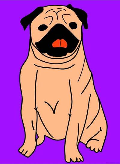 Ausgemalte Version: Mops