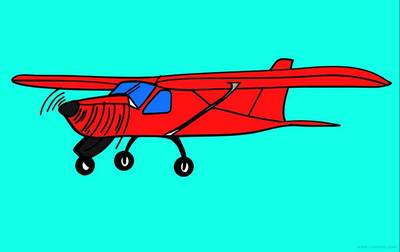 Väritetty versio: Yksinkertainen Cessna värityssivu, valmis tulostettavaksi