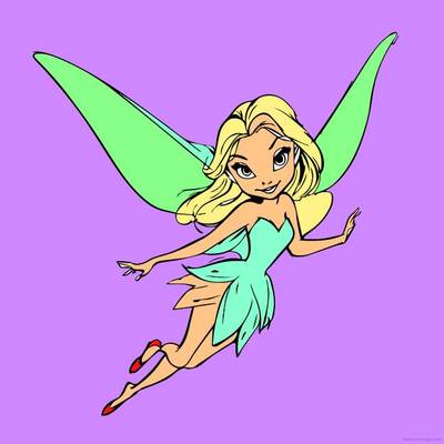 Versão colorida: Ilustração encantadora de fada