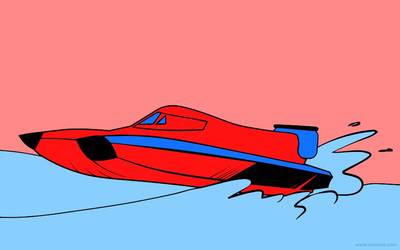 Colored version: Powerboat