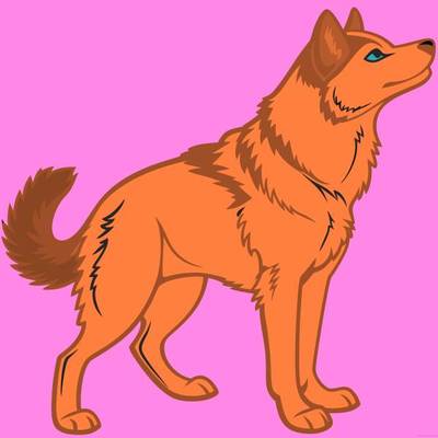 Versão colorida: Husky siberiano de perfil detalhado