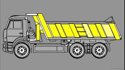 Colored version: Dump truck