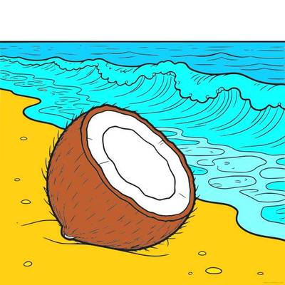Inspiration : Coco sur plage – colorié par la communauté