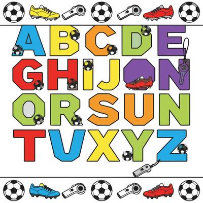 Version coloriée : Poster alphabet du football à colorier