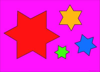 Version coloriée : Famille d’étoiles