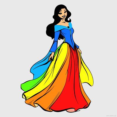 Colored version: Elegant Princess