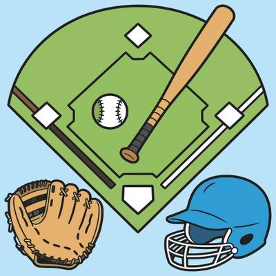 Versão colorida: Campo e equipamentos de beisebol