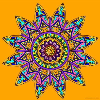 Colored version: Mandala Inca Style