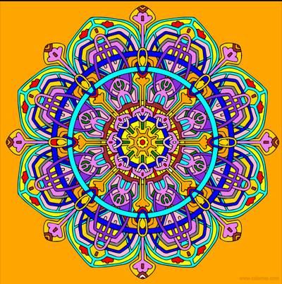Colored version: Geometric Mandala