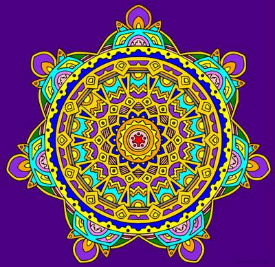 Version coloriée : Mandala avancé