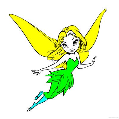 Colored version: Enchanting fairy illustration