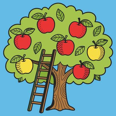 Versione colorata: Semplice melo con scala