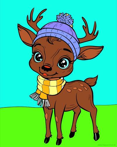 Inspiração: Veado de inverno – colorido pela comunidade