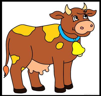 Idea: Cow coloring page – finished by a community member
