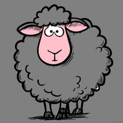Exemple : Coloriage mouton cartoon – de la communauté Colomio
