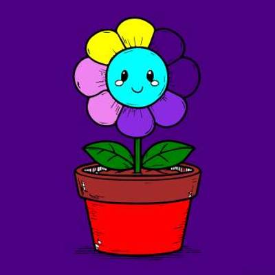 Inspiracja: Kwiat w doniczce – pokolorowana przez społeczność