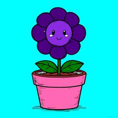 Inspiracja: Kwiat w doniczce – pokolorowana przez społeczność