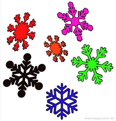 Ausgemalte Version: Schneesterne