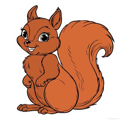 Farvelagt version: Tegneserieekorn