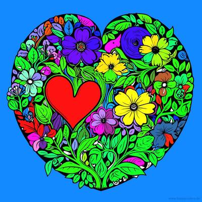 Ingekleurde versie: Drie eenvoudige wolken