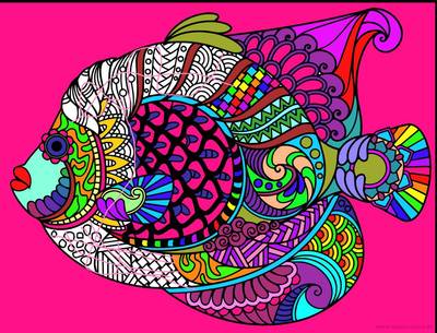 Inspiration: Fish Mandala – colored by the community