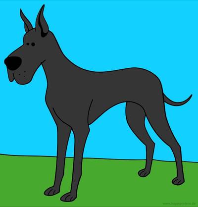 Colored version: Funny dog