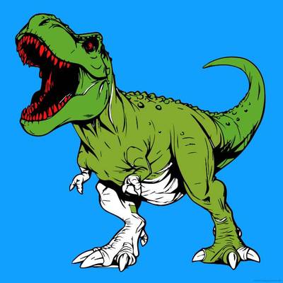 Ausgemalte Version: Baby T-Rex