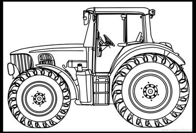 Väritetty versio: Traktori värityssivu – vahva ja klassinen tulostettava