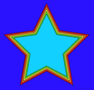 Fargelagt versjon: Stjerne med ramme
