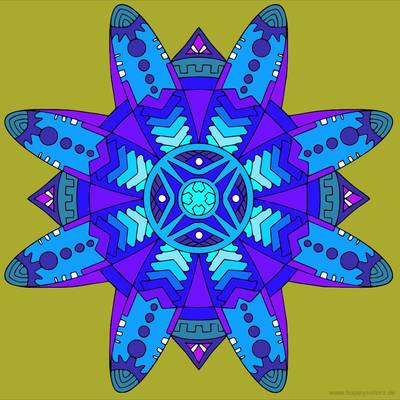 Fargelagt versjon: Barne-mandala