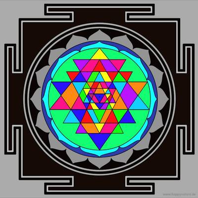 Fargelagt versjon: Sri Yantra