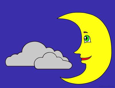 Fargelagt versjon: Leende halvmåne