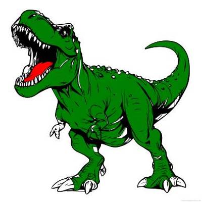 Ausgemalte Version: Baby T-Rex
