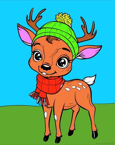 Inspiração: Veado de inverno – colorido pela comunidade