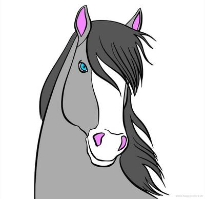 Ausgemalte Version: Pferdekopf