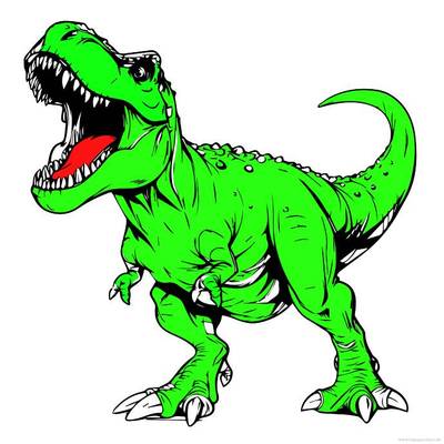 Ausgemalte Version: Baby T-Rex