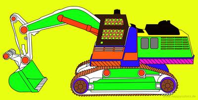 Colored version: Excavator