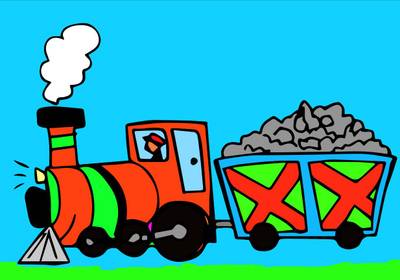 Colored version: Easy locomotive