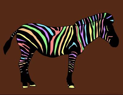 Versão colorida: Zebra para colorir